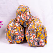 Block Printed Toiletry Bag, Waterproof Wash Bag, Makeup Bag, Cosmetic Bag, Travel Bag with Pockets, India Wood Blocks, Jumbo Wash Bag